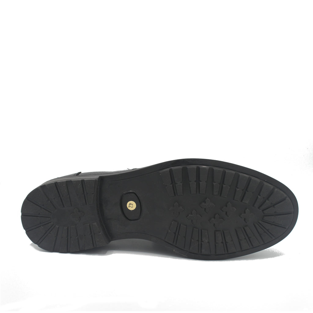SUNDAY LOAFER BLACK LEATHER RUBBER SOLE
