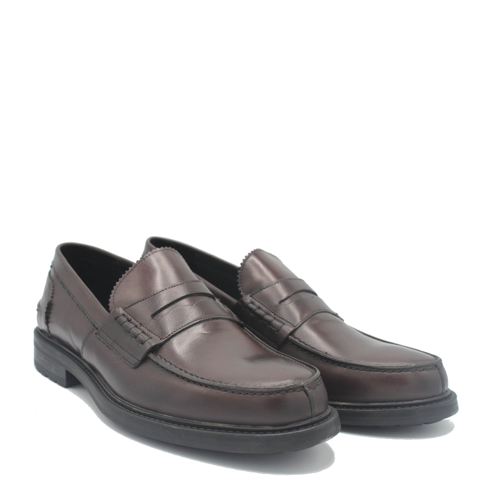 SUNDAY LOAFER DARK BROWN LEATHER RUBBER SOLE